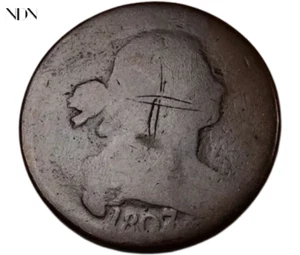 Centavo grande busto drapeado 1807/6 - bueno (G) - #LC932 - Imagen 1 de 3
