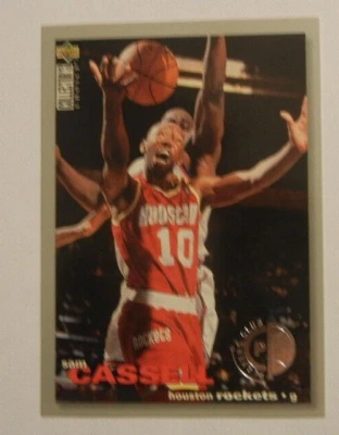 1995-96 UD  CHOICE BASKETBALL SAM CASSELL #142 HOUSTON ROCKETS PLAYERS CLUB - Image 1 of 4