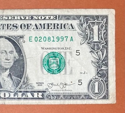 February 8, 1997 ; 8 August 1997 (E 02081997 A) Birthday Note $1 One Dollar Bill - Image 1 of 3