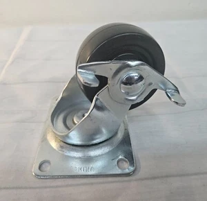 NUOVO Shepherd Hardware 9511 3" piastra girevole in gomma ruota con freno laterale - Foto 1 di 4