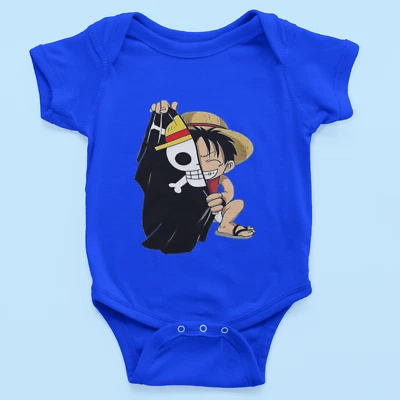 HATTREE Calza bambino cotone biologico per fan di One Piece banda pirati bandiera equipaggio