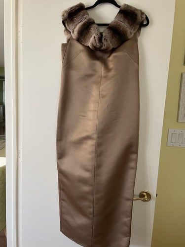 Abito da sera vintage Fendi con cincillà IT 42 US S o 4 6