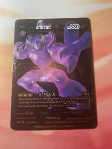 Schwarz Pokemon Grimmsnarl Vmax 115/189 Fan Art. Neuwertig kundenspezifische Karte - Bild 1 von 2