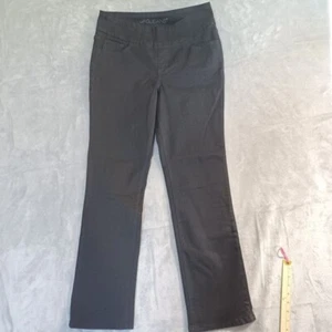 Jag Jeans Sz 16 Pullon Straight Leg Black High Waist Slimming Casual Classic - Picture 1 of 12