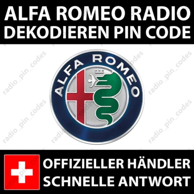 ALFA ROMEO RADIO DEKODIEREN PIN CODE 147 159 4C BRERA GIULIETTA GT MITO SPIDER - Bild 1 von 4