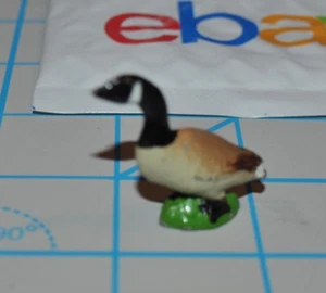 VTG Miniature CANADIAN GOOSE bird Pewter Hand painted figurine - Picture 1 of 3