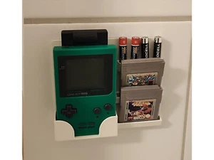 Nintendo Game Boy Pocket Wall Mount Console Cartridge Batteries Caddy Hanger - Picture 1 of 2