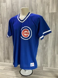 Chicago Cubs blaues T-Shirt Herren große Einzelnaht hergestellt in den USA Vintage Rawlings - Bild 1 von 13