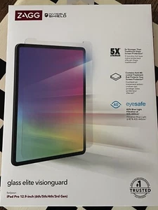ZAGG GlassElite VisionGuard Screen Protector for IPad Pro 12.9” Gen 6, 5,4,3 - Picture 1 of 1