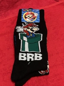 NEW Super Mario Bros Socks BRB Set Of 2 Pairs Nintendo - Picture 1 of 2