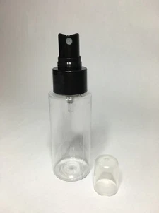 Leere 30 ml PET Kunststoff klare zylindrische Flaschen und schwarze Sprühpumpe JEDE MENGE - Bild 1 von 2