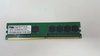 512MB 1RX8 PC2-6400U DDR2-800MHZ PC RAM Memory PROMOS V916764K24QCFW-G6 Genuine - Image 1 of 4