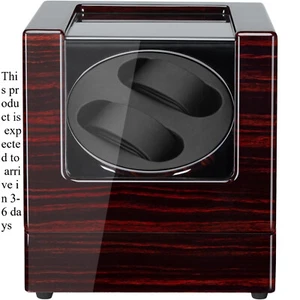 Piano lacquer ebony wood automatic double watch winder - Picture 1 of 5
