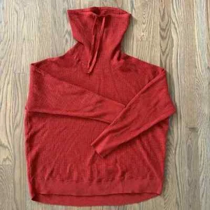 Cynthia Rowley Sweatshirt sz 2X Adjustable Cowl Neck Waffle Knit Top Athleisure - Picture 1 of 14