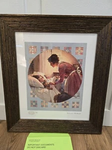 Norman Rockwell "Authorized Estate" Mother Tucking In Child 420/450 - Picture 1 of 11