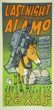 Mondo Last Night At The Alamo Poster Jay Ryan Screenprint Bottleneck Drafthouse