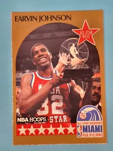 Pannelli All-Star Hoops 1990-91 traforati Magic Johnson Los Angeles Lakers π - Foto 1 di 2