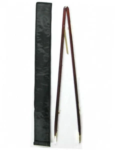 British Military Pace Stick legno marrone ottone raccordi lucidi bastone custodia da trasporto - Foto 1 di 1
