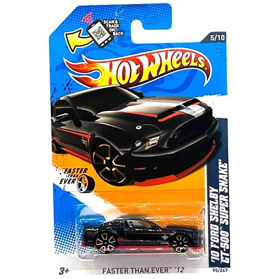 Ford Shelby GT-500 SUPER SNAKE 5/10 negro Hot Wheels más rápido que nunca 12 10 Foto 1 de 4