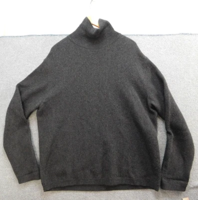 Suéter Banana Republic XL fio merino italiano por Baruffa preto gola alta - Imagem 1 de 4