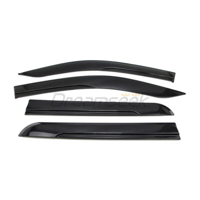 Window Visor Sun Rain Guards For Toyota Hilux Revo 2015+ Vent Visor Black 4PCs — 第 1/4 张图片