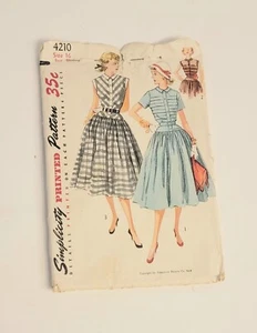 Simplicity 4210 Schnittmuster, Damen Kleid, 1953 Vintage - Bild 1 von 3