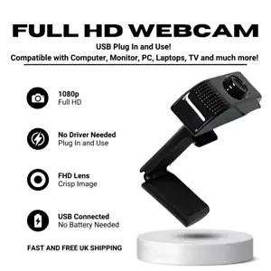 5x Joblot Wholesale Webcam Full HD FHD 1080P USB Web Camera PC Desktop Laptop - Picture 1 of 4