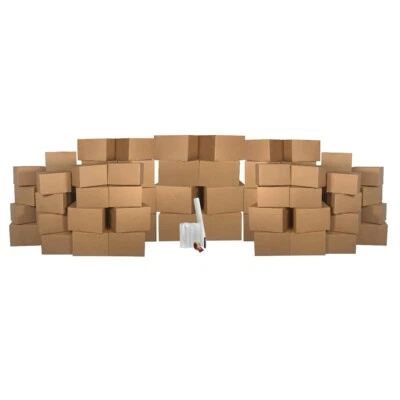 UBMOVE Basic Moving Box Kit for 5 Bedrooms 58 Boxes & Packing Materials - Image 1 of 4