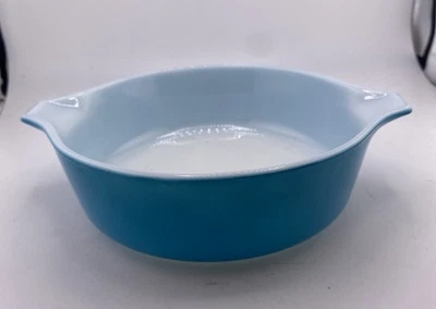 Pyrex Horizon Blue 1 Pt Round Casserole Dish #471 No Lid - Image 1 of 4
