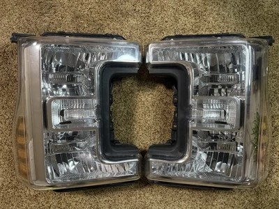 TYC CAPA Headlight Set Fits 2017-2019 Ford F250 F350 Super Duty Halogen OEM - Image 1 of 4