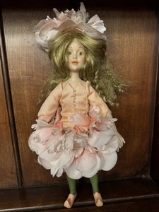 Flower Fairy Bisque Peony Doll 12" Inspired by CICELY MARY BARKER - Picture 1 of 14
