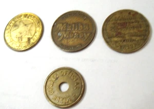 5 fichas: MILLS GOLEN OFICIAL Y MALIBU 2 TIPOS Y GAINSVILLE FLORIDA ARCADE & O - Imagen 1 de 3