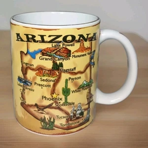 Nationalparks Arizona Karte Kaffee Tee Becher Souvenir Keramik Reisetasse - Bild 1 von 8