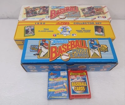 Juegos de tarjetas de béisbol 89,91 Donruss, 90 puntajes, 91 WIZ Mets, 90 Topps Hills and Ames Foto 1 de 4