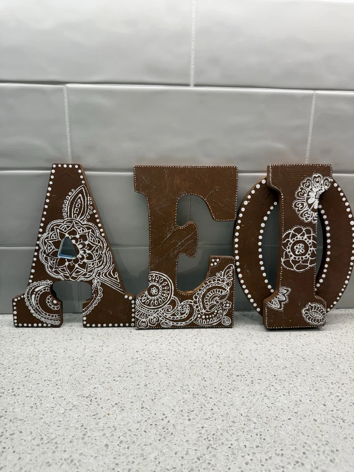 Letras griegas de madera personalizadas alfabeto griego AEPhi Foto 1 de 1
