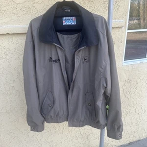 Vintage Turning Point John Deere Men's XL Brown & Black Full Zip Jacket - Picture 1 of 7