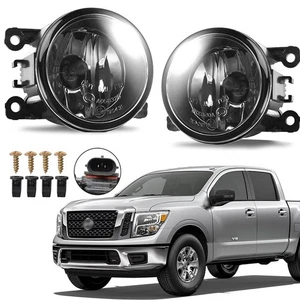 Pair Front Fog Light Lamp for Nissan Titan XD 2016 2017 2018 2019 Replacement US - Picture 1 of 13