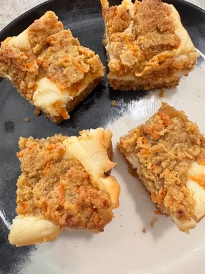 Keto Carrot Cake Bars * Gluten Free & Diabetic Friendly * 1 Net Carb Per Bar * - Image 1 of 4