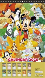 Wall Calendar 2026 Disney Mickey & Friends Japan 610x350mm 13 Sheets 799582 - Picture 1 of 4