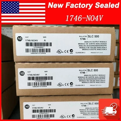 New Factory Sealed Allen-Bradley 1746-NO4V SLC 500 Analog Output Module 1746NO4V - Image 1 of 4