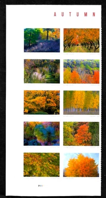 AUTUMN COLORS 2024 US 5929-5958 BEAUTIFUL FALL SCENES FOREVER STAMPS PLATE BLOCK - Image 1 of 4
