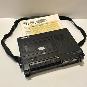 AS IS For Parts Sony TC-D5 Portable Stereo Cassette Recorder Strap Instructions - Picture 1 of 15