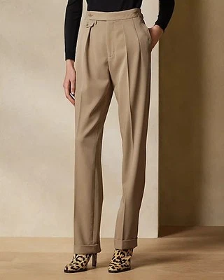 Ralph Lauren Purple Label Graison Wool Gabardine Pants Icon Tan Size 4 NEW NWOT  - Image 1 of 4