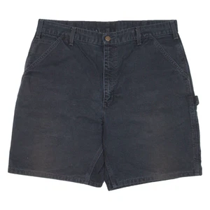 Pantalones cortos CARHARTT para hombre ropa de trabajo negros relajados L W36 - Imagen 1 de 6