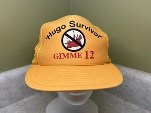 Vintage Hurricane Hugo Survivor Hat Gimme 12 Trucker w/ Foam Adjustable Speedway - Picture 1 of 8