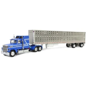 DCP 1/64 Ford LTL 9000 60in Aerodyne Sleeper & Wilson Livestock Trailer 60-1769 - Picture 1 of 6