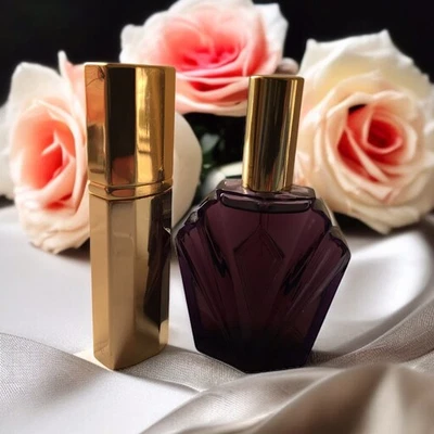 Elizabeth Taylor's PASSION 80s Recargable Metal Dorado Cromo Spray Perseguidor -0.18oz Foto 1 de 4