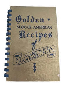 Vintage Golden Slovic-American Recipes Of St. Mary's PTA Passaic NJ - Picture 1 of 8