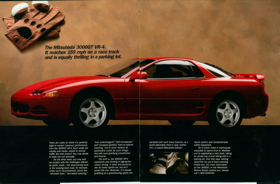 MITSUBISHI 3000GT VR-4 MONTERO SR... Pubblicità stampa rivista AUTO VINTAGE 1... - Immagine 1 di 4