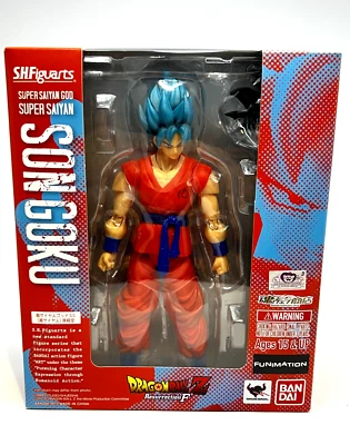 Bandai SH Figuarts Super Saiyan God Saiyan Goku Dragon Ball Z Resurrection F New - Image 1 of 4